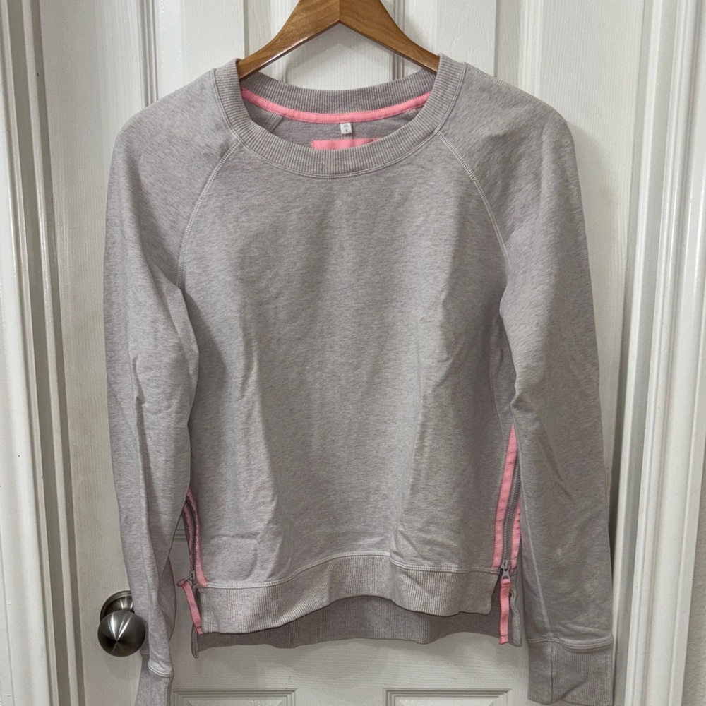 lululemon athletica Gray and Pink Sweatshirt
